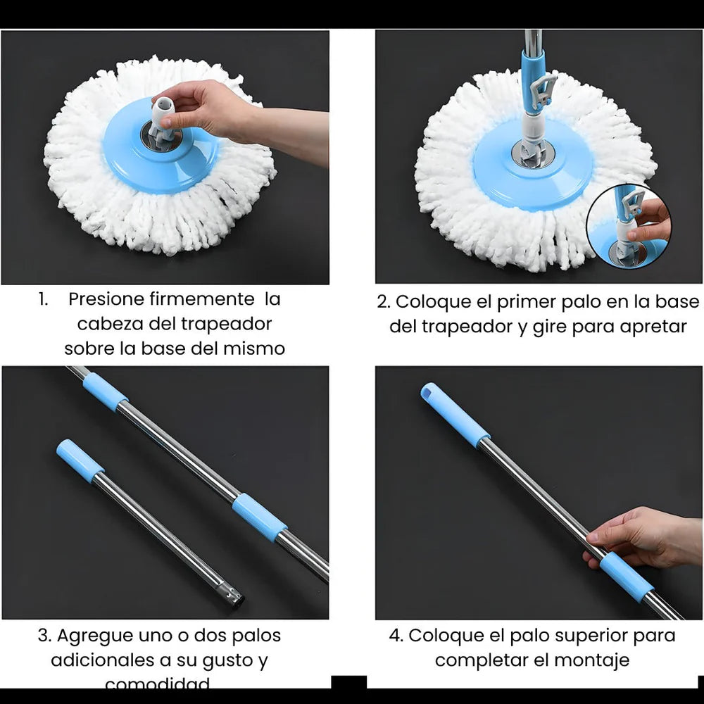 SpinClean™ – Trapero Giratorio 360° + 01 MOPA DE REGALO 🎁