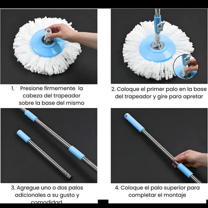 SpinClean™ – Trapero Giratorio 360° + 01 MOPA DE REGALO 🎁